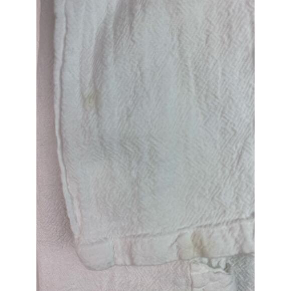 Drawstrings of Malibu Women's Size XS White 3/4 Sleeve V-Neck Cotton V-Neck Top - Picture 8 of 8